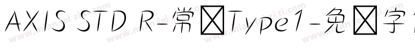 AXIS STD R-常规Type1字体转换